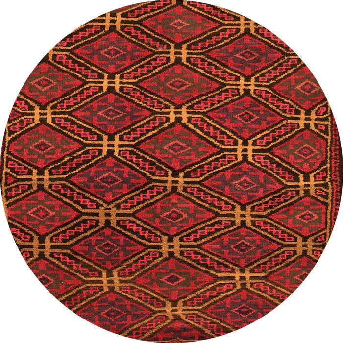 Square Southwestern Orange Country Rug, tr2385org