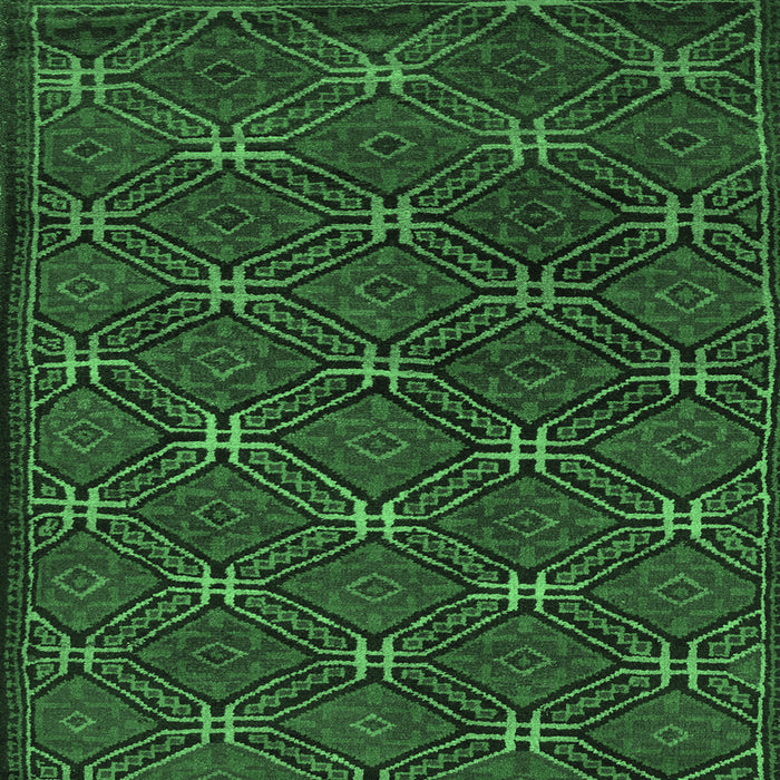 Square Southwestern Emerald Green Country Rug, tr2385emgrn