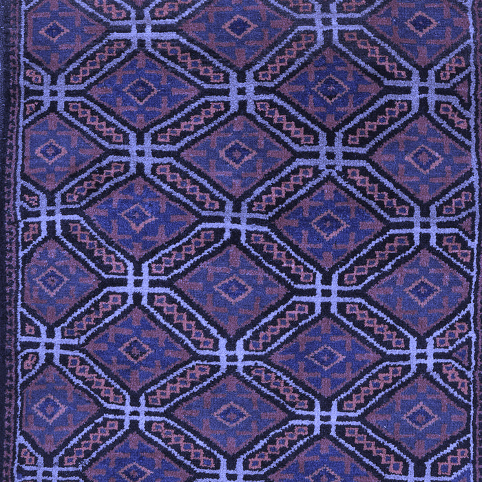 Machine Washable Southwestern Blue Country Rug, wshtr2385blu