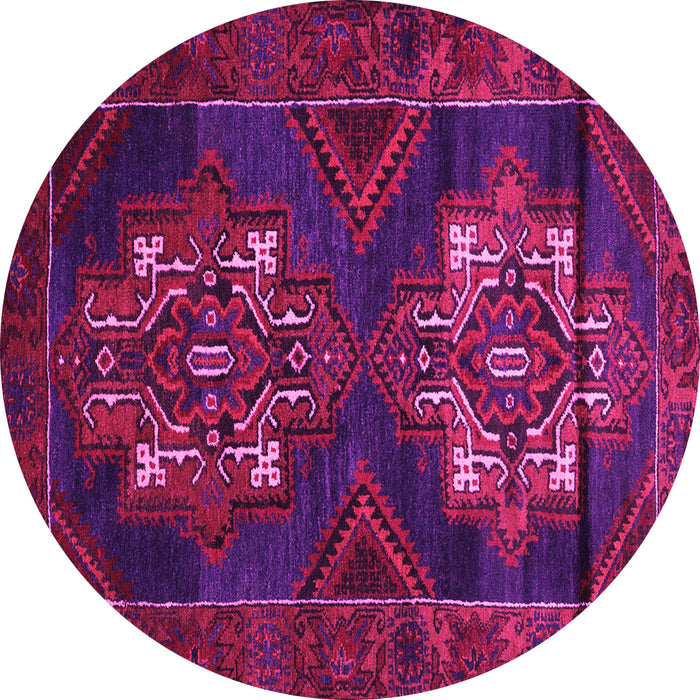 Round Persian Pink Traditional Rug, tr2386pnk