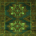 Serging Thickness of Persian Green Traditional Rug, tr2386grn
