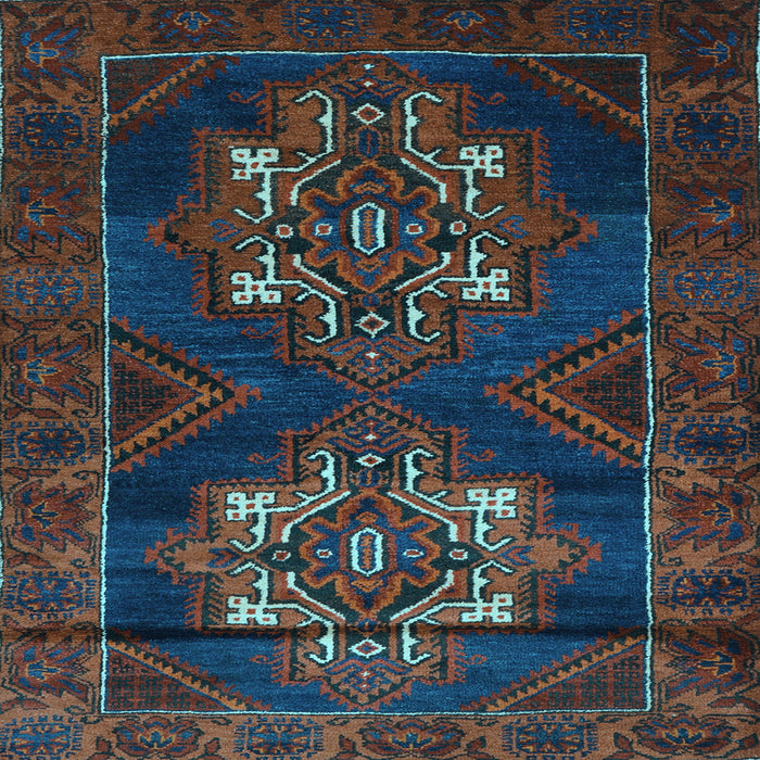 Square Persian Light Blue Traditional Rug, tr2386lblu