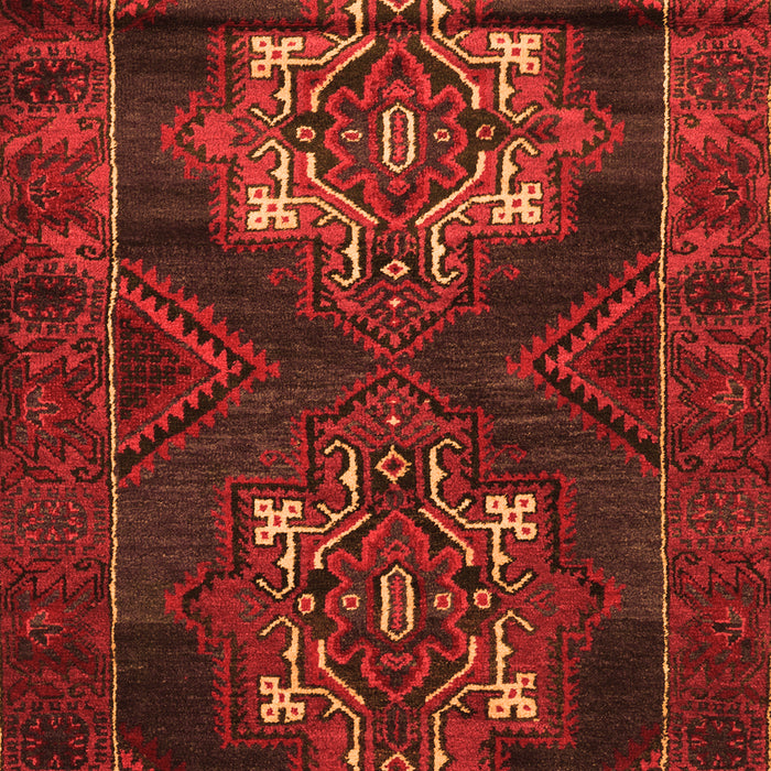 Serging Thickness of Machine Washable Persian Orange Traditional Area Rugs, wshtr2386org