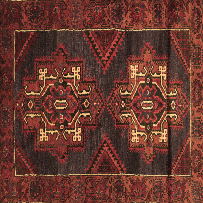 Square Persian Brown Traditional Rug, tr2386brn