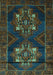 Machine Washable Persian Turquoise Traditional Area Rugs, wshtr2386turq