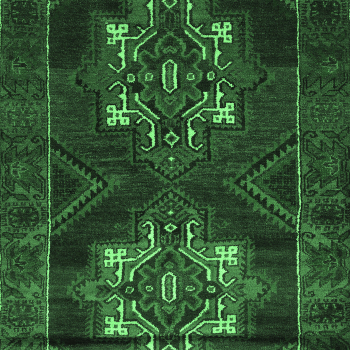 Machine Washable Persian Emerald Green Traditional Area Rugs, wshtr2386emgrn