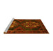 Sideview of Machine Washable Persian Yellow Traditional Rug, wshtr2386yw