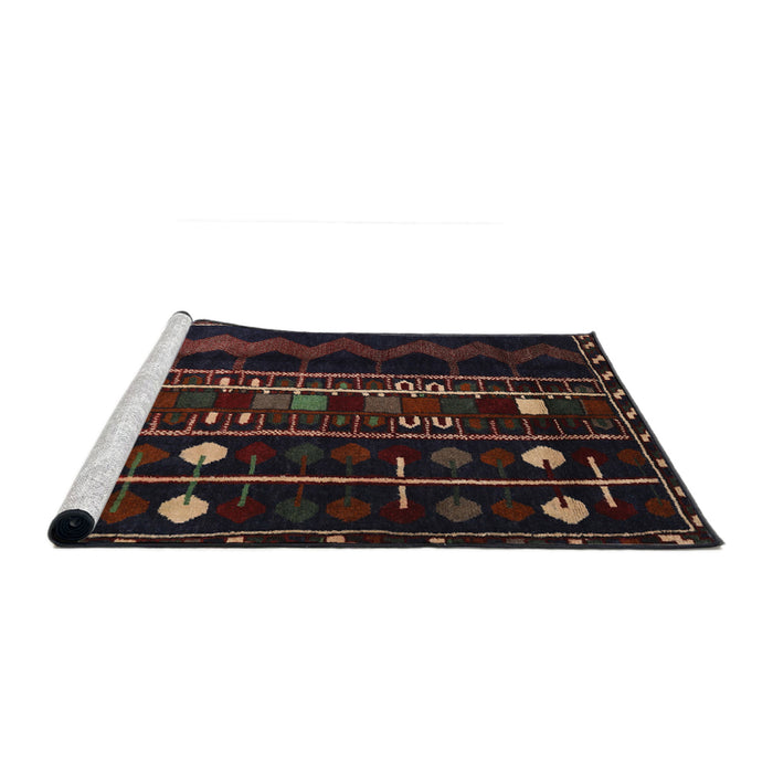 Sideview of Machine Washable Traditional Dark Scarlet Red Rug, wshtr2387