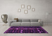 Machine Washable Southwestern Purple Country Area Rugs in a Living Room, wshtr2387pur