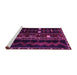 Sideview of Machine Washable Southwestern Pink Country Rug, wshtr2387pnk