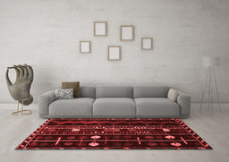 Country Red Washable Rugs
