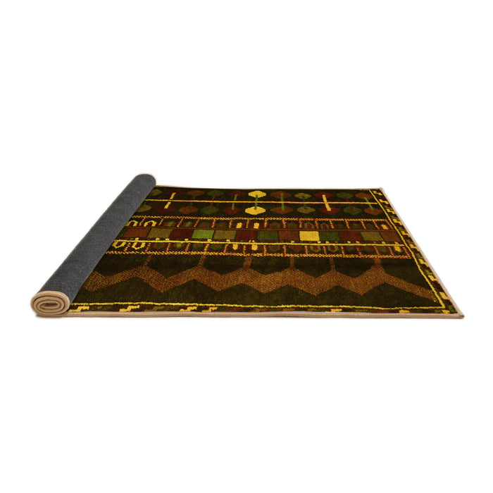 Sideview of Southwestern Yellow Country Rug, tr2387yw