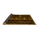 Sideview of Southwestern Yellow Country Rug, tr2387yw