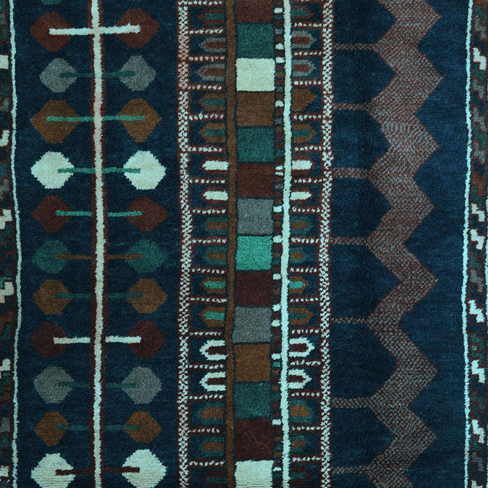 Southwestern Light Blue Country Rug, tr2387lblu