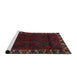 Sideview of Machine Washable Traditional Red Wine or Wine Red Rug, wshtr2388