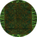 Machine Washable Persian Green Traditional Area Rugs, wshtr2388grn