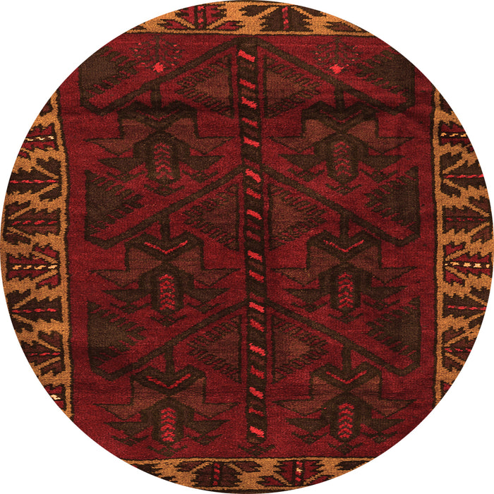 Square Persian Orange Traditional Rug, tr2388org