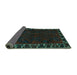 Sideview of Persian Turquoise Traditional Rug, tr2388turq