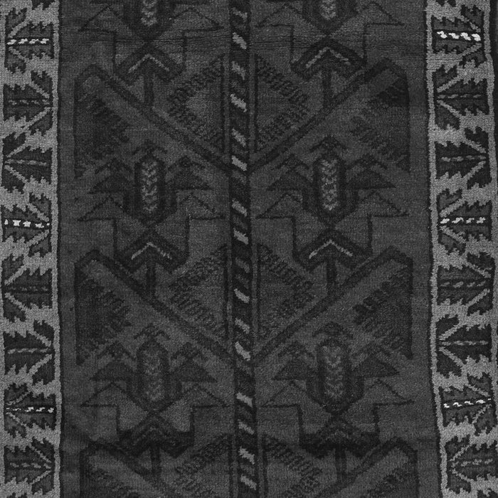 Serging Thickness of Machine Washable Persian Gray Traditional Rug, wshtr2388gry