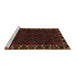 Sideview of Machine Washable Persian Brown Traditional Rug, wshtr2388brn