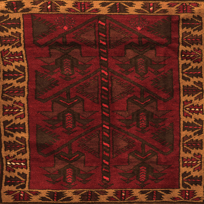 Serging Thickness of Persian Orange Traditional Rug, tr2388org