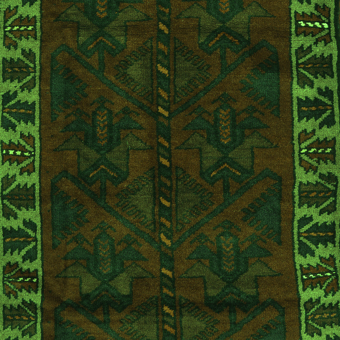 Serging Thickness of Machine Washable Persian Green Traditional Area Rugs, wshtr2388grn