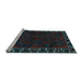 Sideview of Machine Washable Persian Light Blue Traditional Rug, wshtr2388lblu