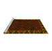 Sideview of Machine Washable Persian Yellow Traditional Rug, wshtr2388yw