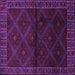 Square Persian Purple Traditional Rug, tr2389pur