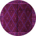 Round Persian Pink Traditional Rug, tr2389pnk