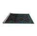 Sideview of Machine Washable Persian Light Blue Traditional Rug, wshtr2389lblu