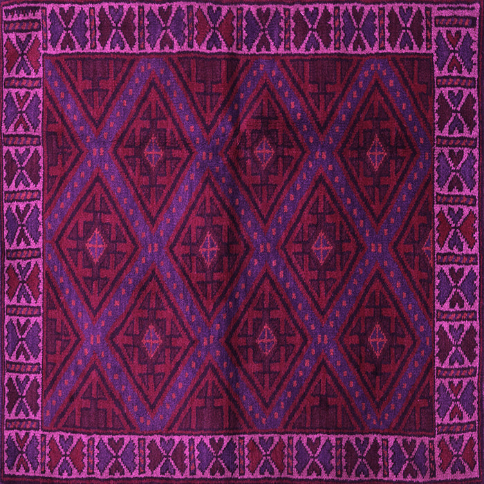 Square Machine Washable Persian Pink Traditional Rug, wshtr2389pnk