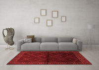 Machine Washable Persian Red Traditional Rug, wshtr2389red