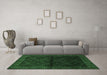 Machine Washable Persian Emerald Green Traditional Area Rugs in a Living Room,, wshtr2389emgrn