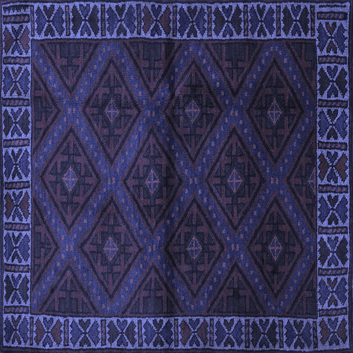 Square Persian Blue Traditional Rug, tr2389blu