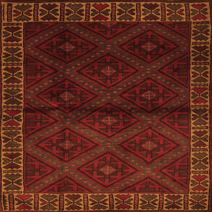 Serging Thickness of Persian Orange Traditional Rug, tr2389org