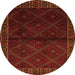 Square Persian Orange Traditional Rug, tr2389org