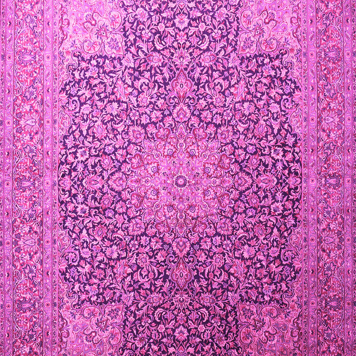 Machine Washable Medallion Pink Traditional Rug, wshtr238pnk