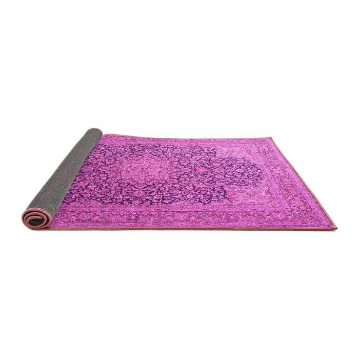 Sideview of Medallion Pink Traditional Rug, tr238pnk