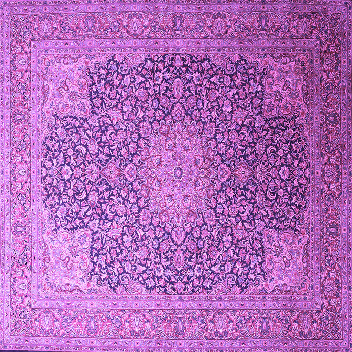 Square Medallion Purple Traditional Rug, tr238pur