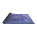 Sideview of Medallion Blue Traditional Rug, tr238blu