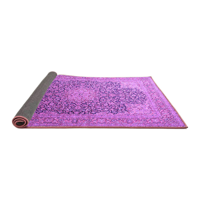 Sideview of Medallion Purple Traditional Rug, tr238pur