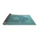 Sideview of Medallion Light Blue Traditional Rug, tr238lblu