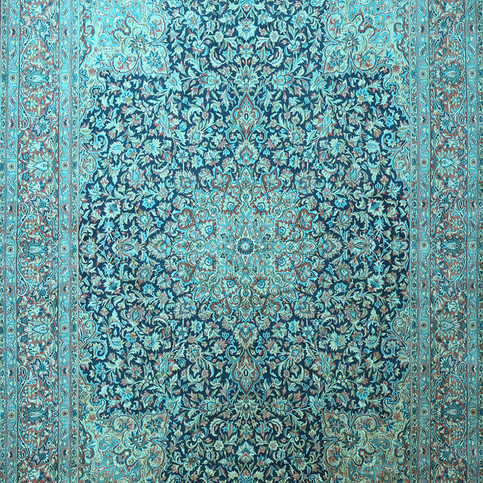 Medallion Light Blue Traditional Rug, tr238lblu