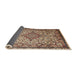 Sideview of Traditional Dark Sienna Brown Medallion Rug, tr239