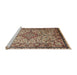 Sideview of Machine Washable Traditional Dark Sienna Brown Rug, wshtr239