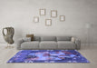 Machine Washable Persian Blue Traditional Rug in a Living Room, wshtr2390blu