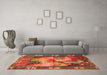 Machine Washable Persian Orange Traditional Area Rugs in a Living Room, wshtr2390org