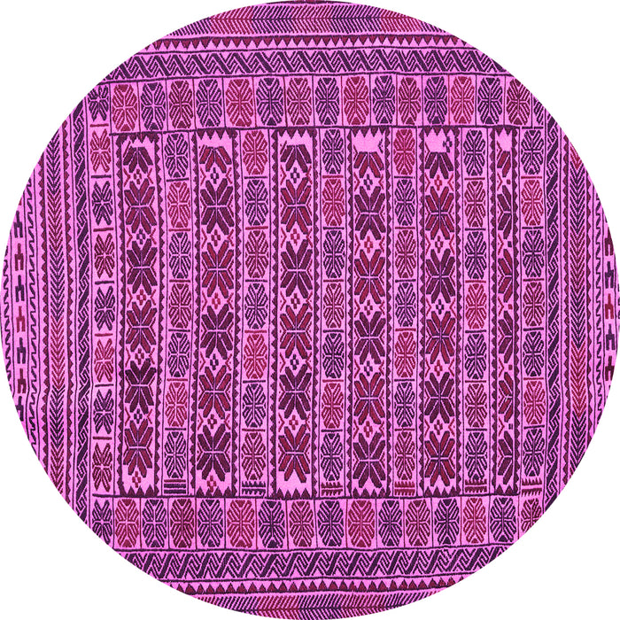 Round Persian Pink Traditional Rug, tr2391pnk