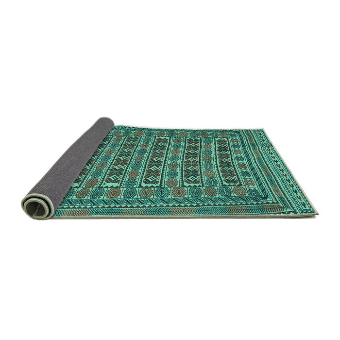 Sideview of Persian Turquoise Traditional Rug, tr2391turq